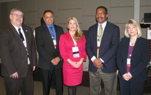 Leo Lagos and Heidi Henderson with panel members at WM2012