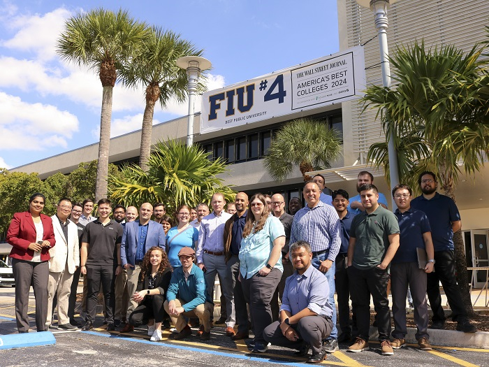 Members of the wearable robotics team gather for a photo at their recent meeting at Florida International University (FIU). They represent EM’s Technology Development Office; Sandia, Savannah River and Los Alamos national laboratories; Georgia Institute of Technology; FIU; Florida Institute for Human and Machine Cognition; and Washington River Protection Solutions.
